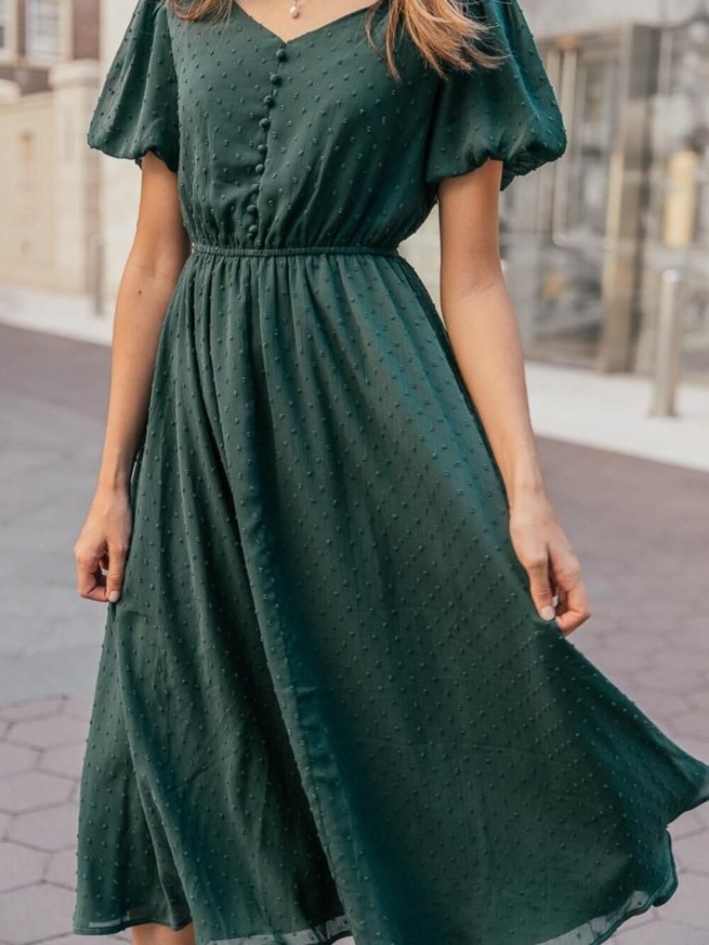 Jessakae Dark Green Highbury Midi Dress Size 1XL